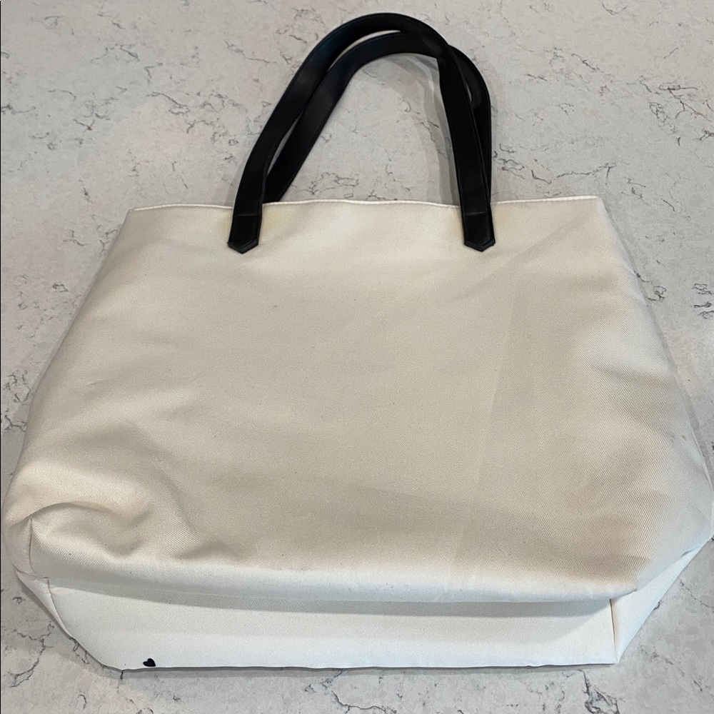 Stylish Cream and Black Tote Bag - Picture 7 of 8